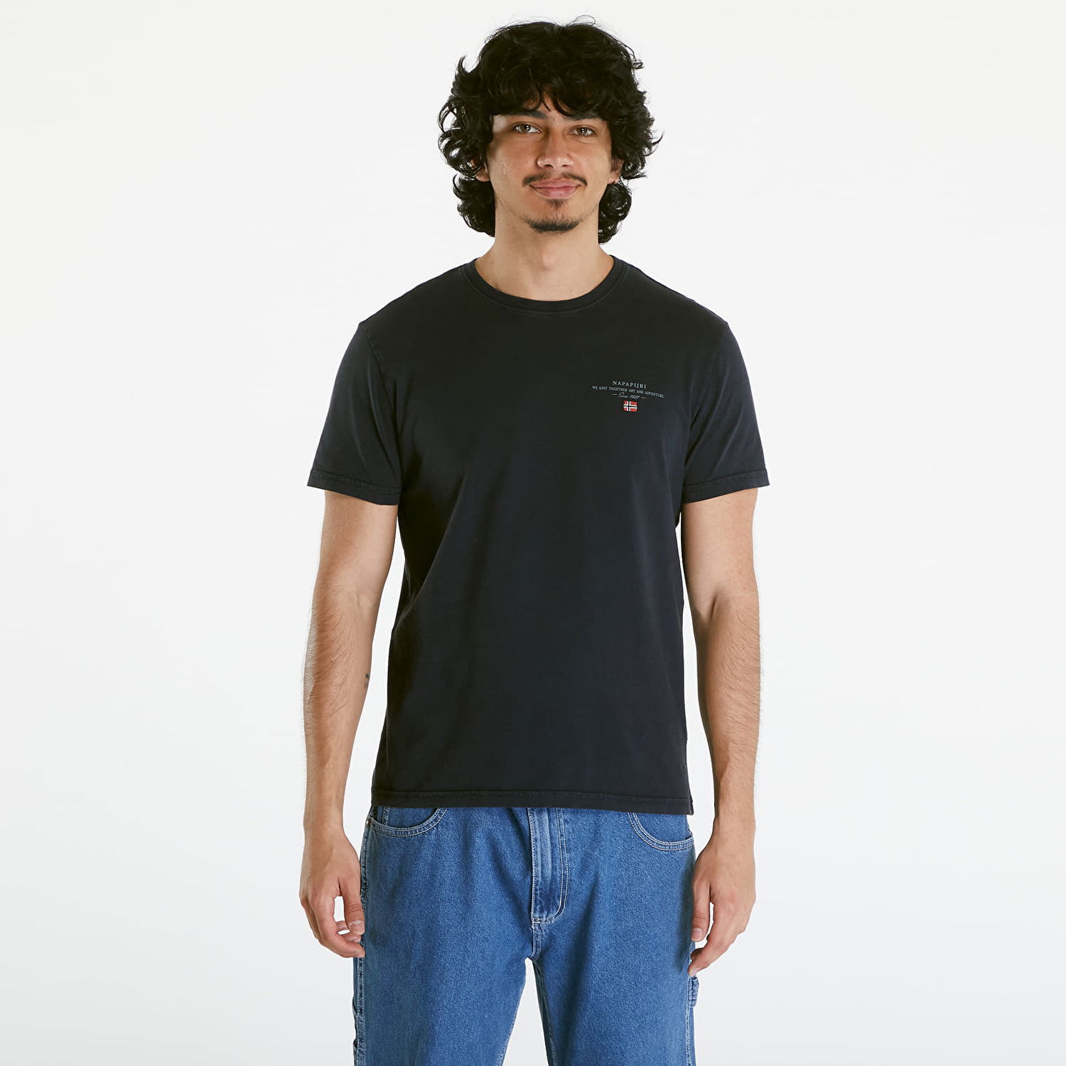 T-shirt Napapijri Selbas Tee Blue Marine Mørkeblå | NP0A4GBQ1761, 0