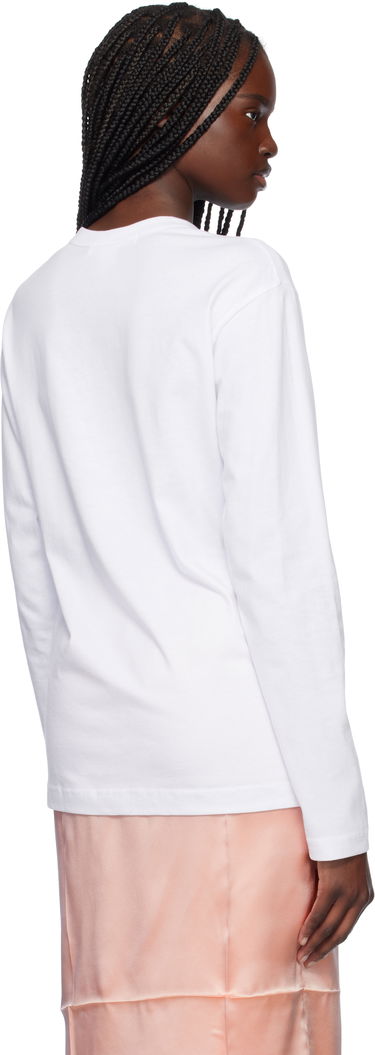 T-shirt Comme des Garçons CDG Shirt Basic Logo Long Sleeve T-Shirt Hvid | FO-T025-051, 2