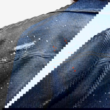 Jakke DSQUARED2 Dsquared2 Dan Paint Splatter Denim Jacket Blå | S74AM1563-S30664-470, 5