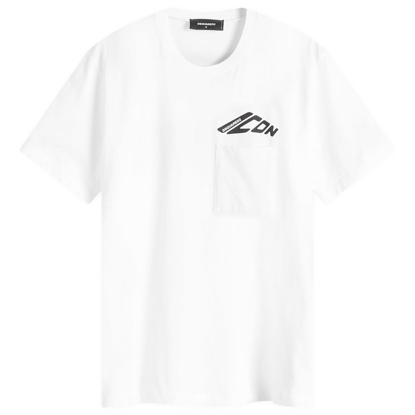 T-shirt DSQUARED2 New ICON Pocket T-Shirt, Size Large Hvid | S79GC0097-D20033-100