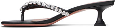 Sneakers og sko Amina Muaddi Gigi Thong Heeled Sandals Sort | GIGI THONG, 2