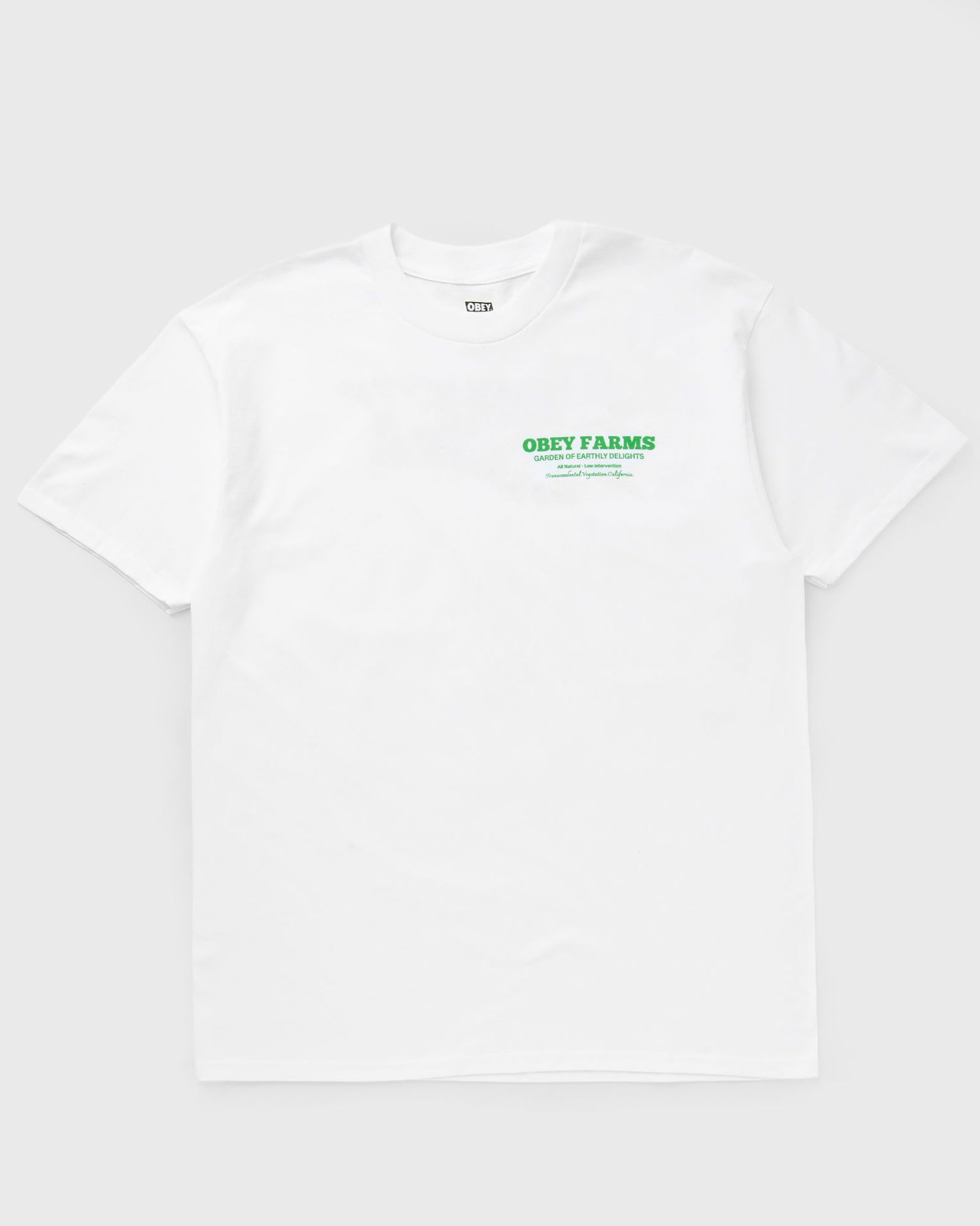 T-shirt OBEY Obey Farms T-Shirt Hvid | 165264122-WHT, 1