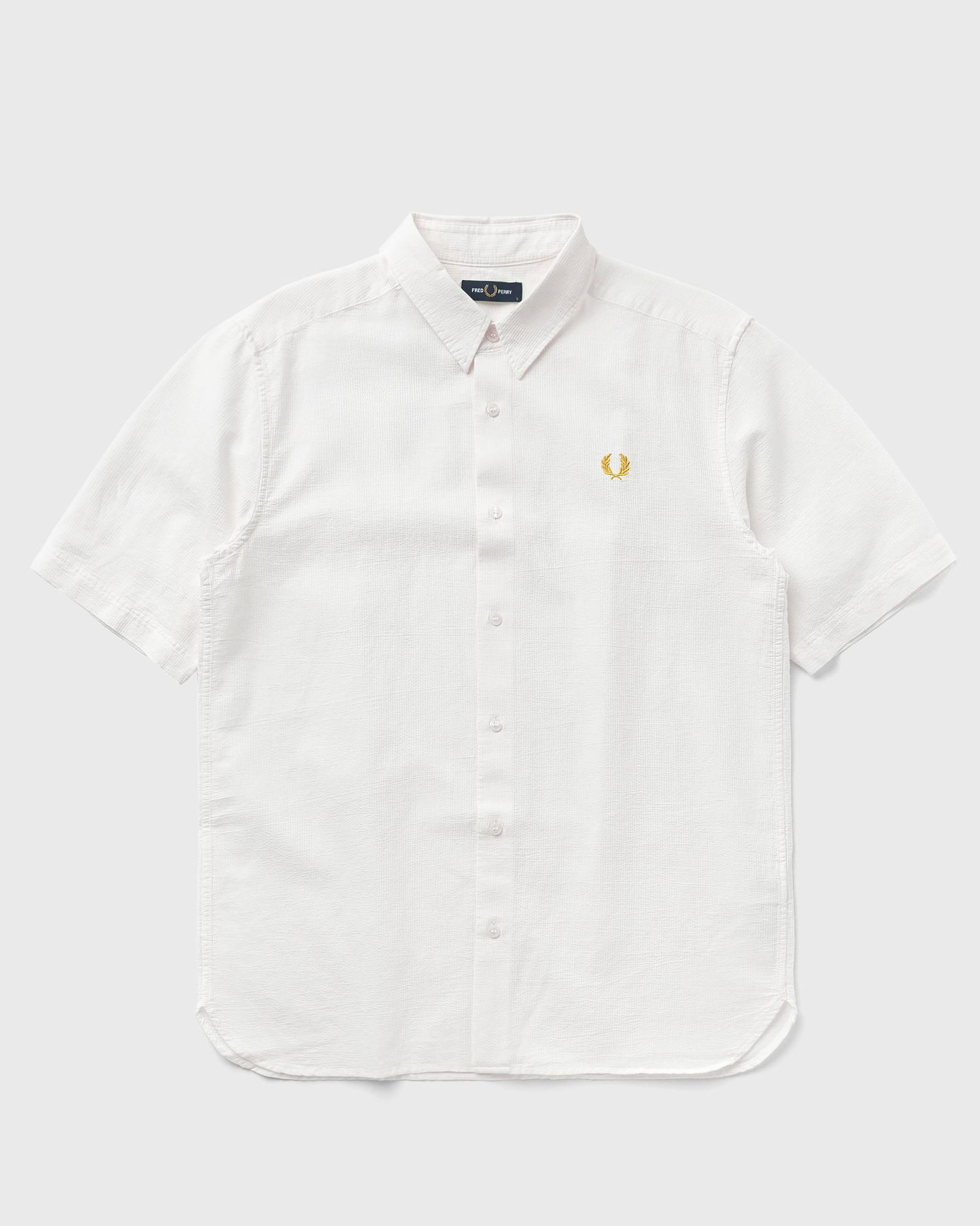 Skjorte Fred Perry Seersucker Short Sleeve Shirt Hvid | M9902-129, 1