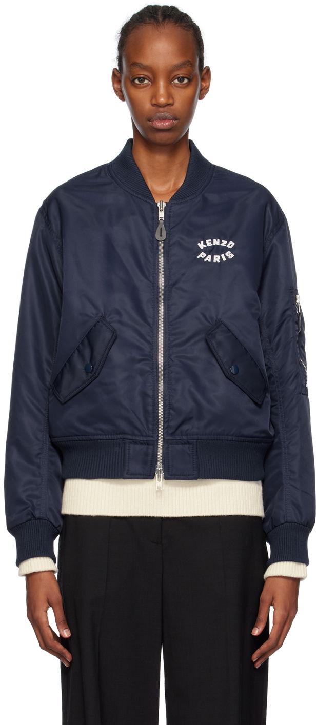 Bomberjakke KENZO Paris Lucky Tiger Bomber Jacket Mørkeblå | FE52BL1799OC, 0