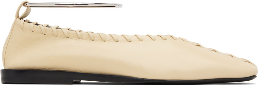 Sneakers og sko Jil Sander Jil Sander Ring Ballerina Flats Beige | J15WZ0009_P4864
