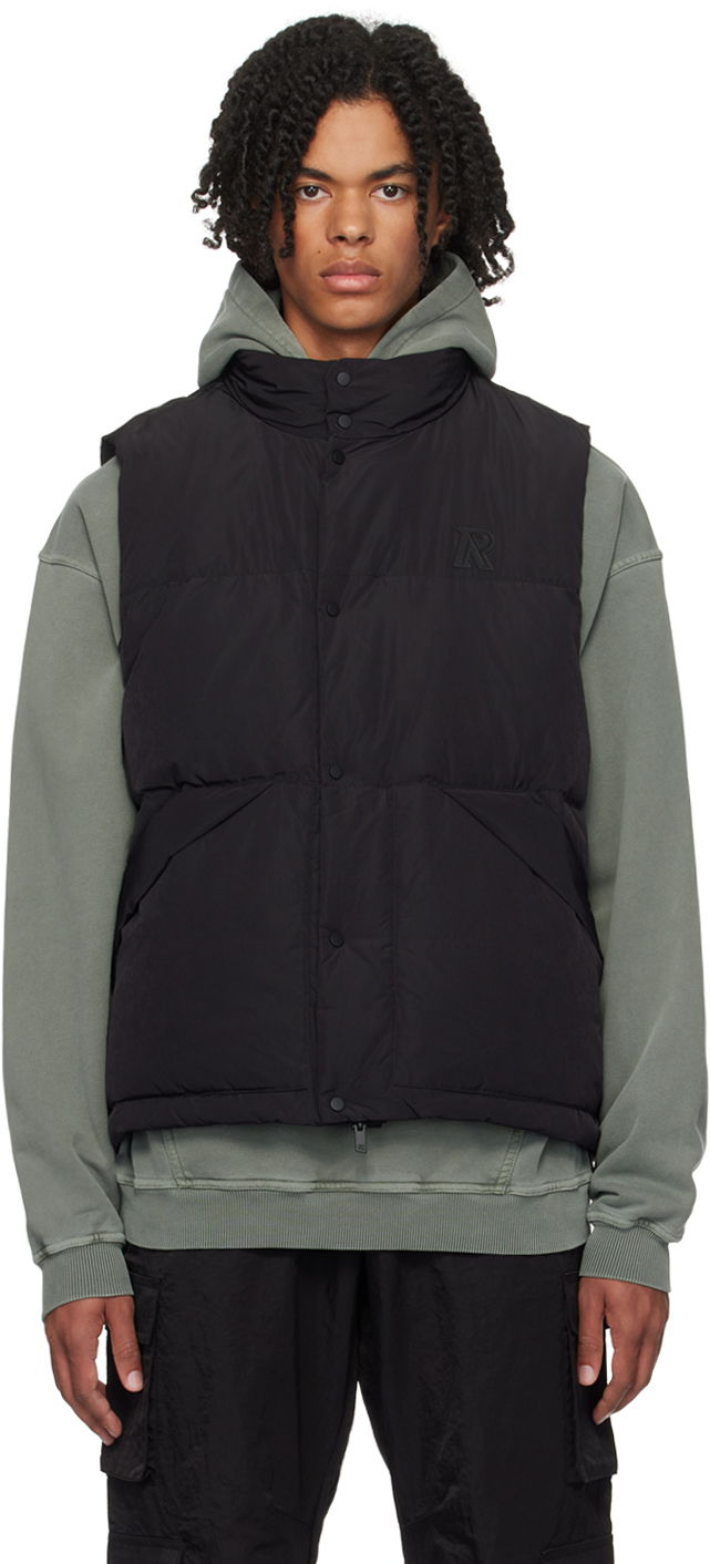 Vest Represent Clo Represent Black Patch Down Vest Sort | MG1001-01