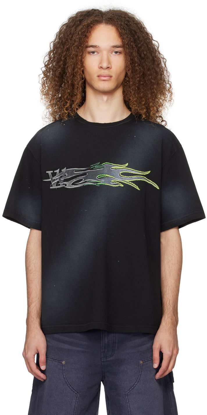 T-shirt We11done We11done Men's Graphic Print  T-Shirt Sort | WD-TT0-24-751-U-BK