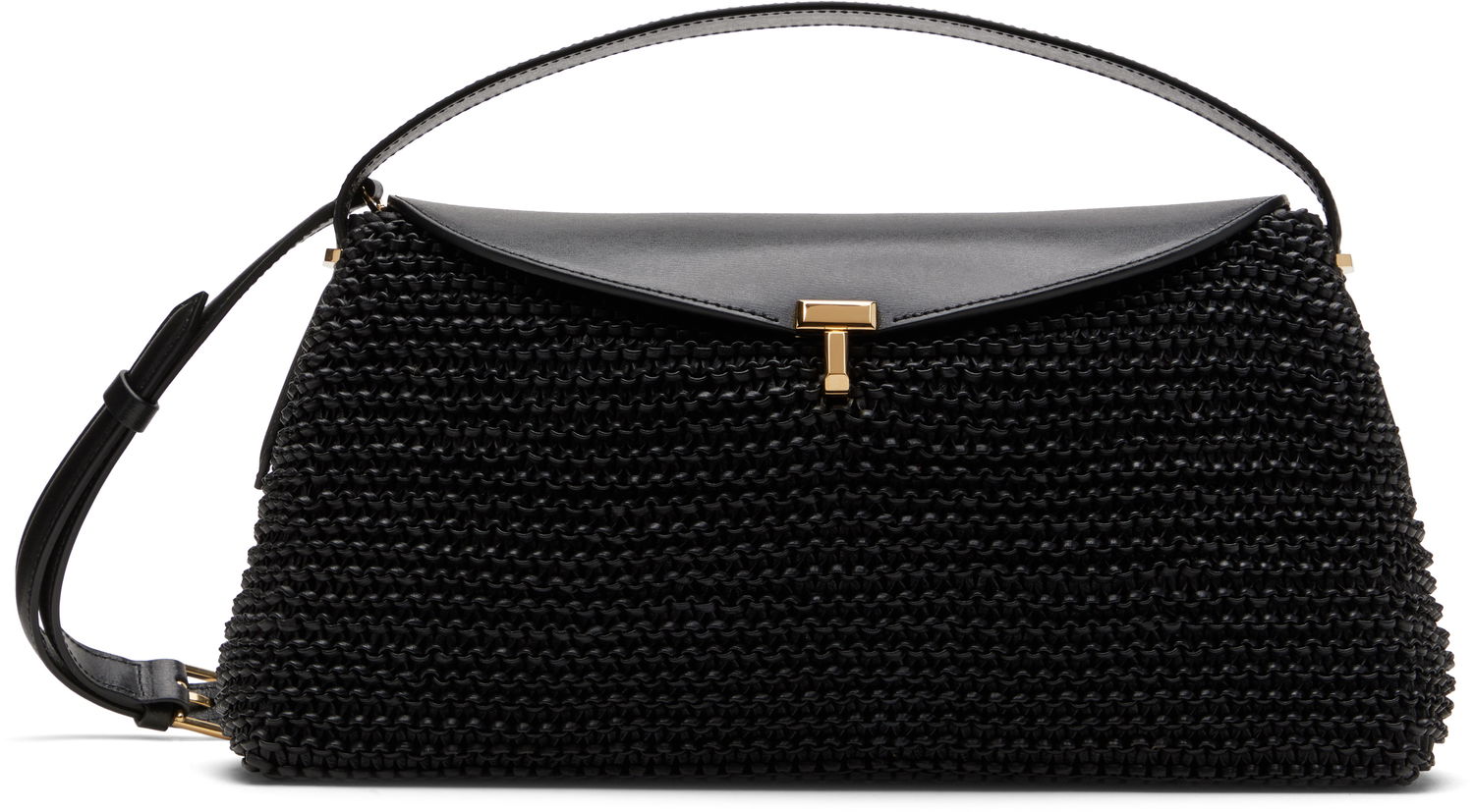 Skuldertaske TOTEME TOTEME T-Lock Woven-Leather Shoulder Bag Sort | 252-WAL961-LE0134, 0