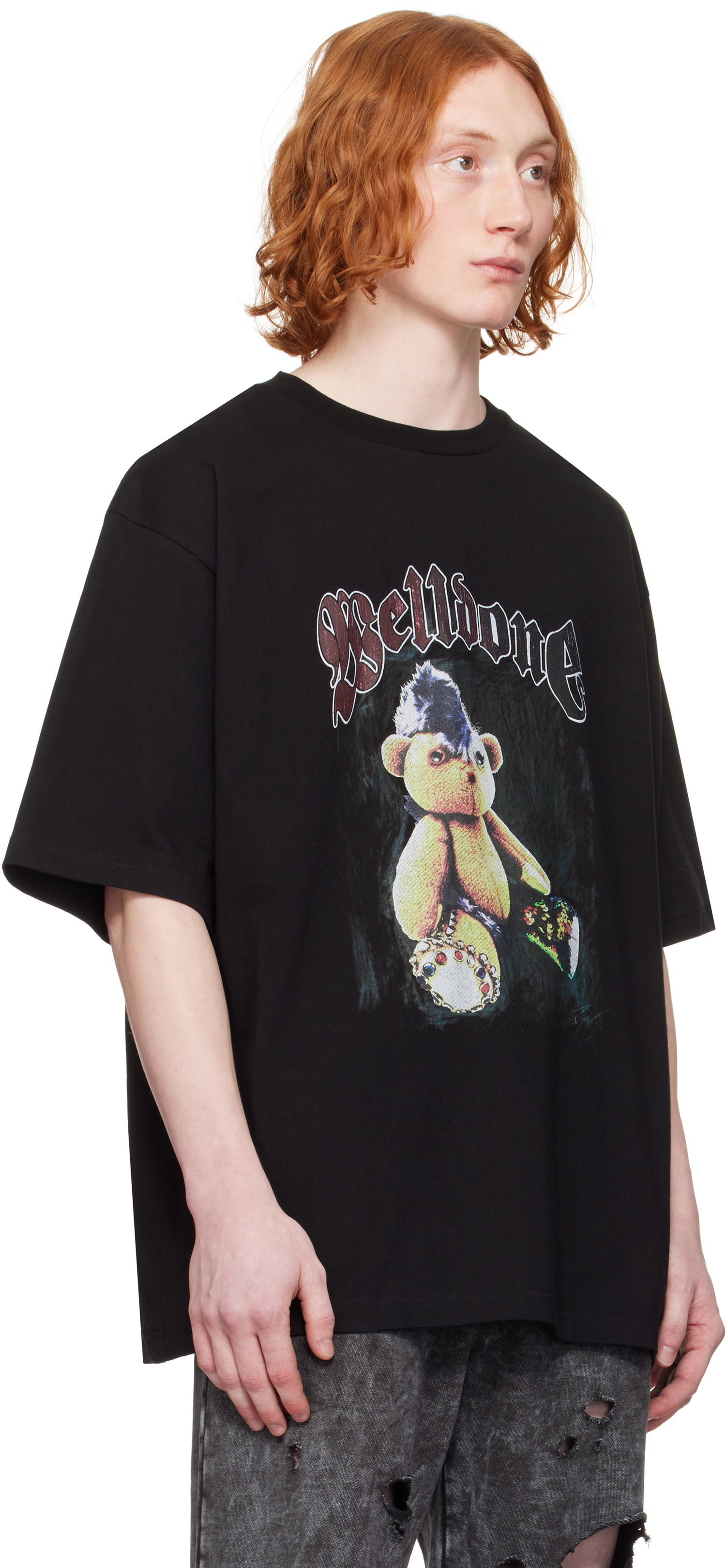 T-shirt We11done We11done Punk Teddy Graphic T-Shirt Sort | WD-TT0-25-747-U-BK, 1