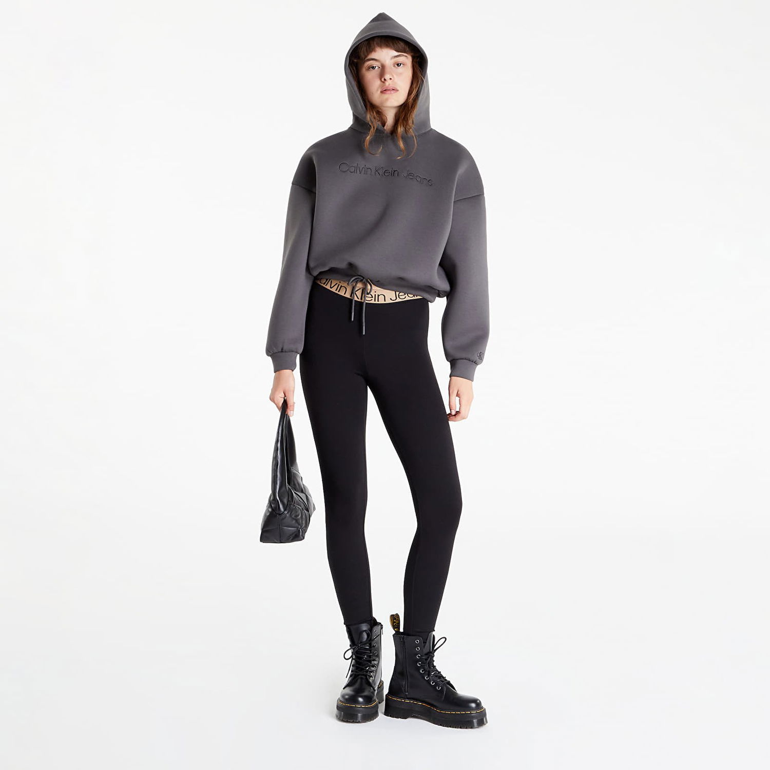 Leggings CALVIN KLEIN Logo Elastic Milano Sort | J20J219745 BEH, 1