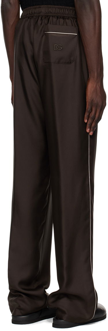 Bukser Dolce & Gabbana Silk Lounge Pants Brun | GVRMAZFU1S4, 2