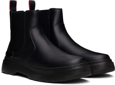 Sneakers og sko BOSS Embossed-Logo Chelsea Boots Sort | 50543764, 3