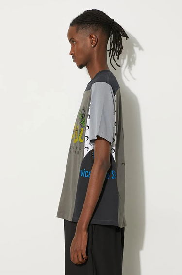 T-shirt Marine Serre Regenerated Graphic Print Regular Fit T-Shirt Grå | MTT080A.UJER0003, 1