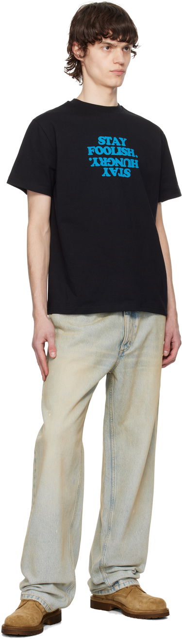 T-shirt Coperni Coperni 'Stay Foolish' Print Boxy T-Shirt Sort | COPJS03F5011PMEN, 3