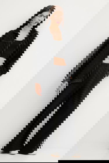 Joggingbukser adidas Originals adidas Originals 3-Stripes Wide Leg Track Pants Sort | JV7473, 1