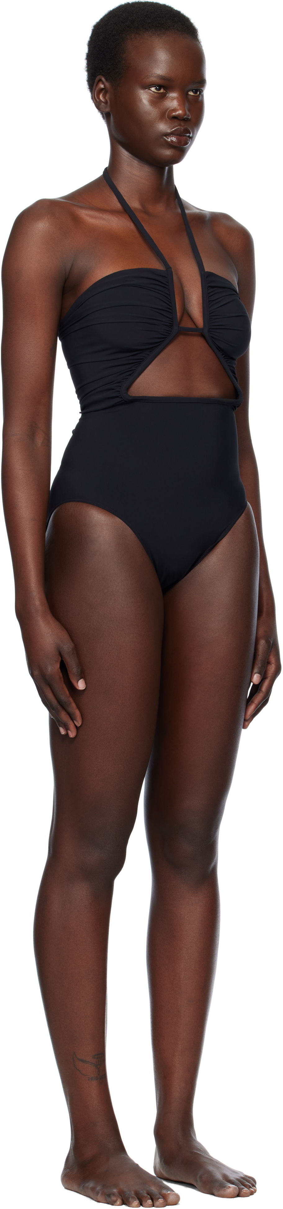 Badetøj Rick Owens Rick Owens Hollywood Prong Bather One-Piece Swimsuit Sort | RP01E7087 NS, 1