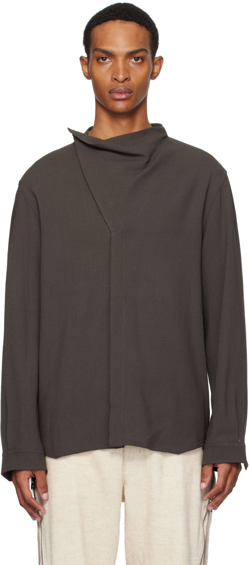 Skjorte Rick Owens Rick Owens Concordians Island Shirt Grå | RU02E1299 WA