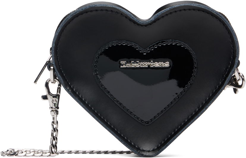 Håndtaske Dr. Martens Dr. Martens Mini Heart Shaped Patent Leather Bag Sort | AD092001