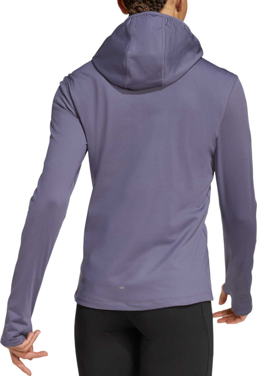 Sweatshirt adidas Originals Own the Run Hooded Running Top Lilla | jw9652, 1