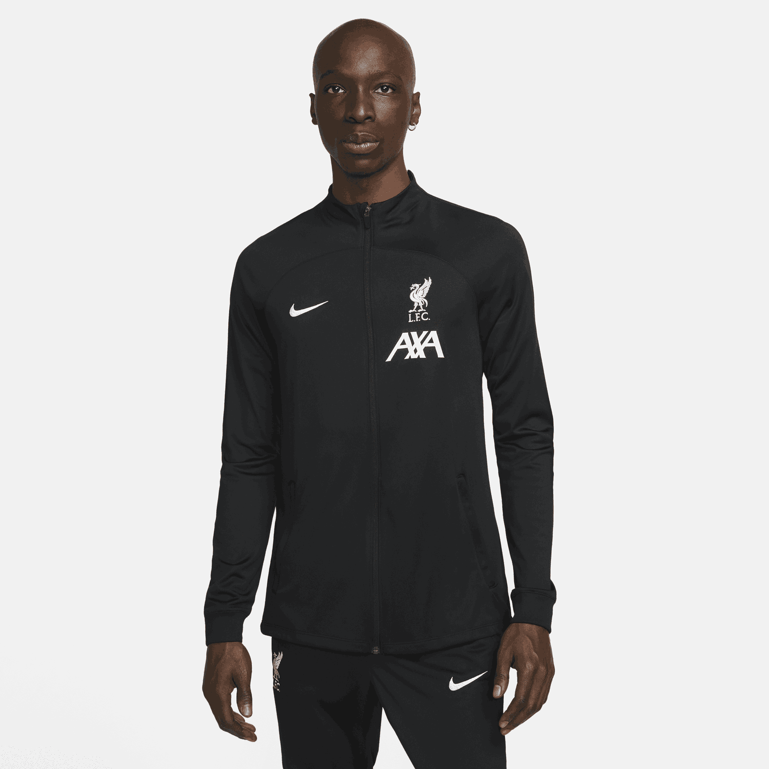 Jakke Nike Liverpool F.C. Strike Dri-FIT Knit Football Tracksuit Jacket Sort | DX3477-014, 0