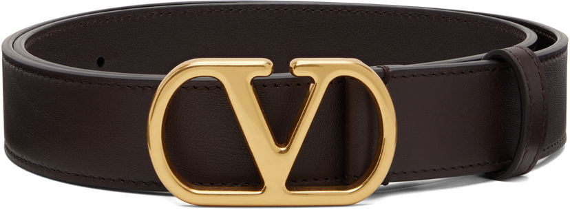 Bælter Valentino Valentino Garavani VLogo Signature Calfskin Belt Brun | 7Y2T0SM3IYR