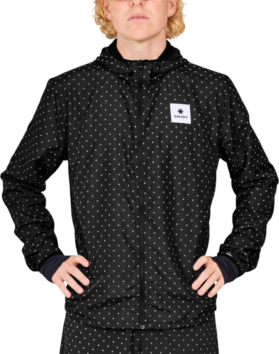 Vindjakke Saysky Saysky Reflective Polka Blaze Hooded Jacket Sort | mmrja02c1018, 0