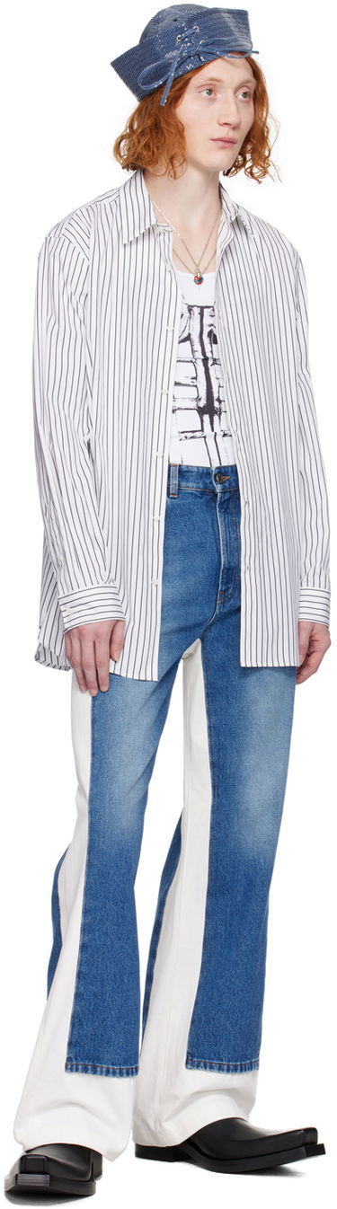 Skjorte Jean Paul Gaultier Jean Paul Gaultier Striped Shirt Hvid | 24/25-U-CH046I-C044-0100, 3