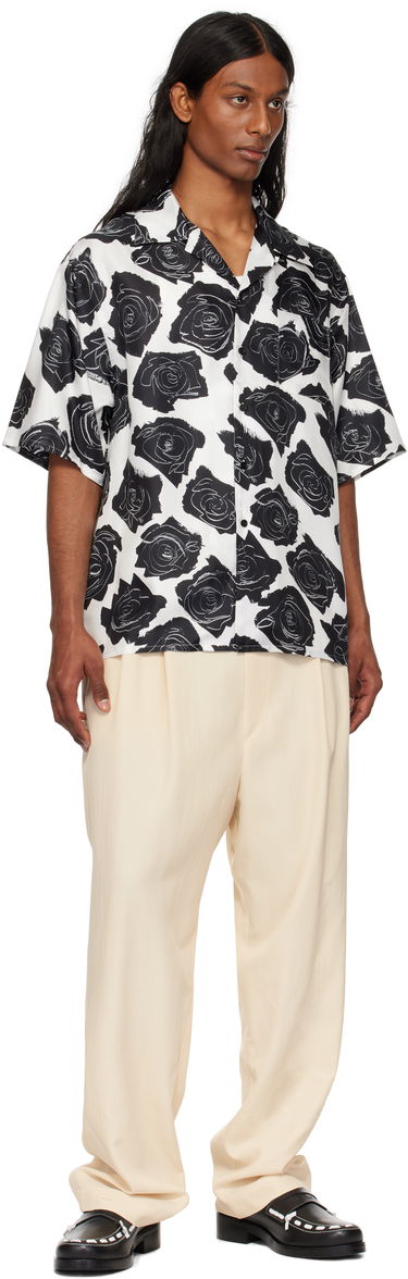 Skjorte Marni Marni Cybele Print Silk Bowling Shirt Hvid | CUMU0213A5 UTSG32, 3
