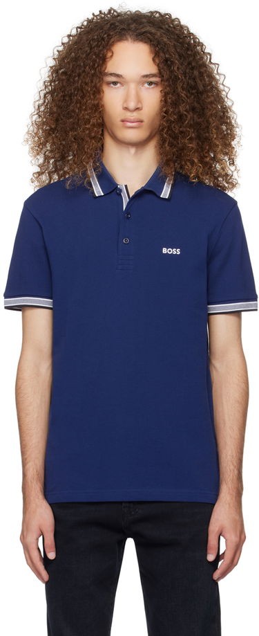 Polo skjorte BOSS Striped Polo Shirt Mørkeblå | 50469055, 0