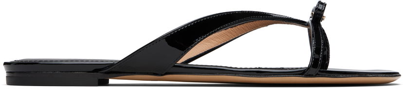 Tilbehør FERRAGAMO Ferragamo Thin Bow Sandals Sort | 782937