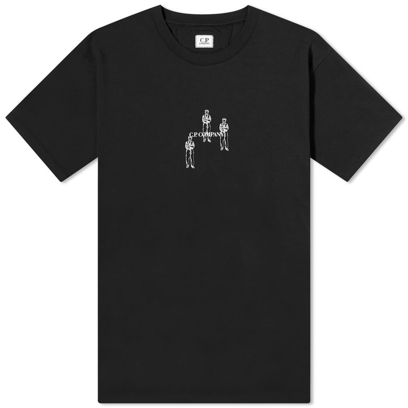 T-shirt C.P. Company 30/1 Jersey Relaxed Graphic T-Shirt Sort | CMTS143A-006586W-999