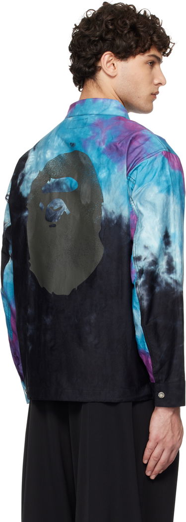 Skjorte BAPE Tie Dye Relaxed Fit Shirt Blå | 001SHK801005M, 2