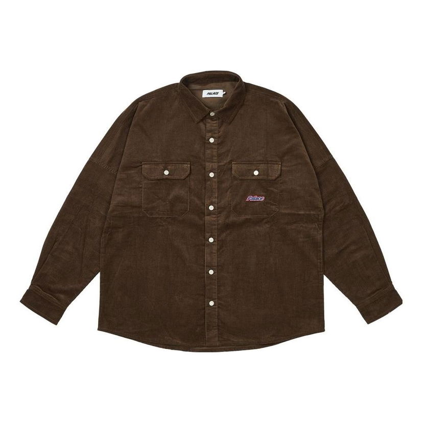 Skjorte Palace Corduroy Button-Up Shirt Brun | P25SHT037