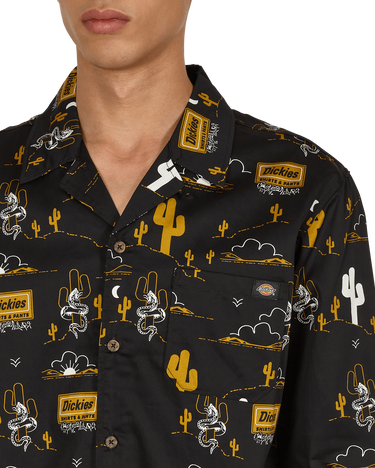 Skjorte Dickies Bettles AOP Shirt Sort | DK0A4XGY BLK1, 6