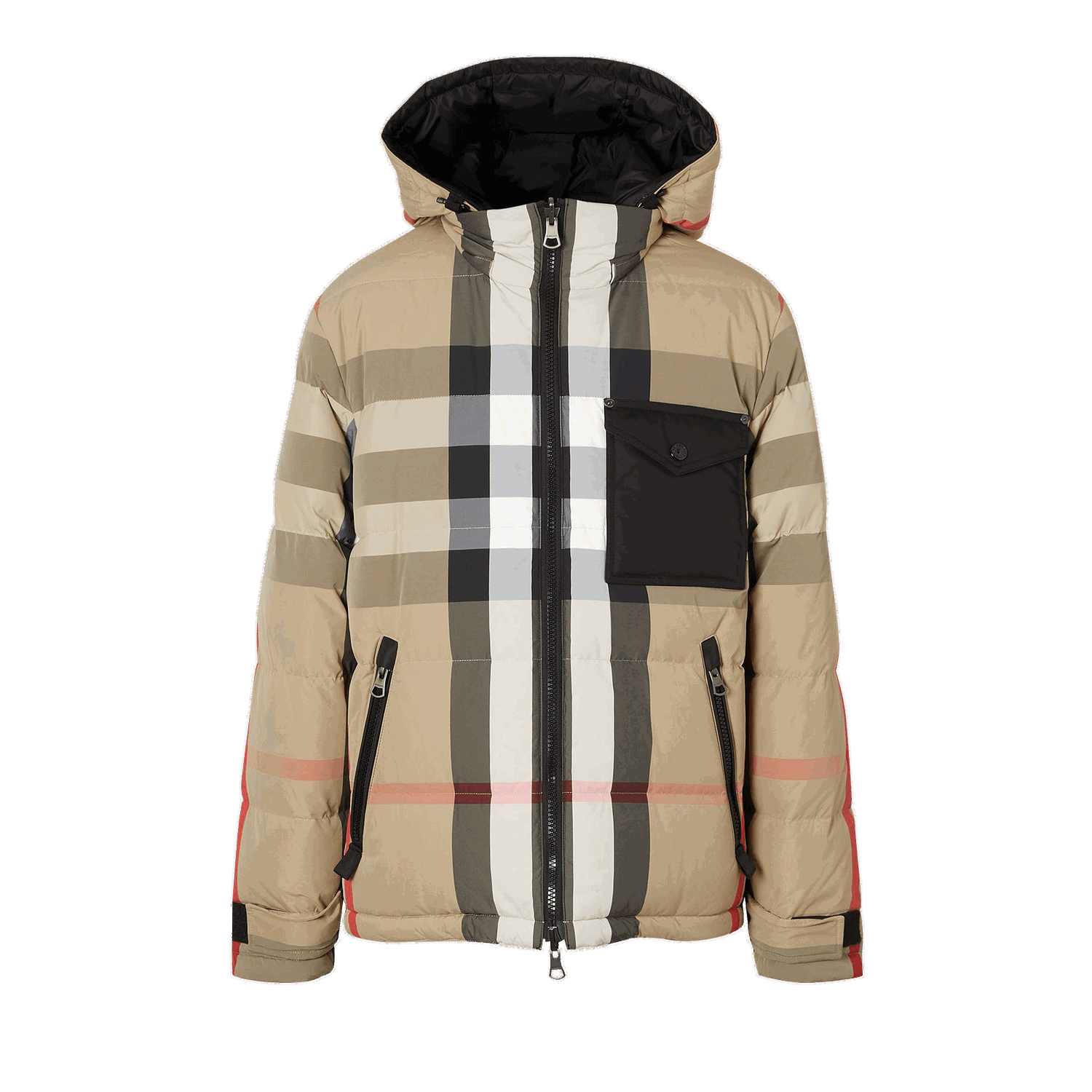 Puffer jakke Burberry Reversible Check Puffer Jacket Beige | 8033115, 0