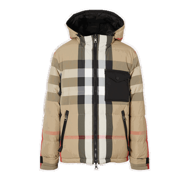 Puffer jakke Burberry Reversible Check Puffer Jacket Beige | 8033115, 0