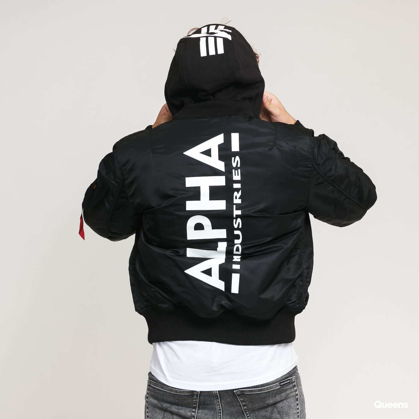 Jakke Alpha Industries Jacket MA - 1 ZH Back Print Black Sort | 128113 95, 1