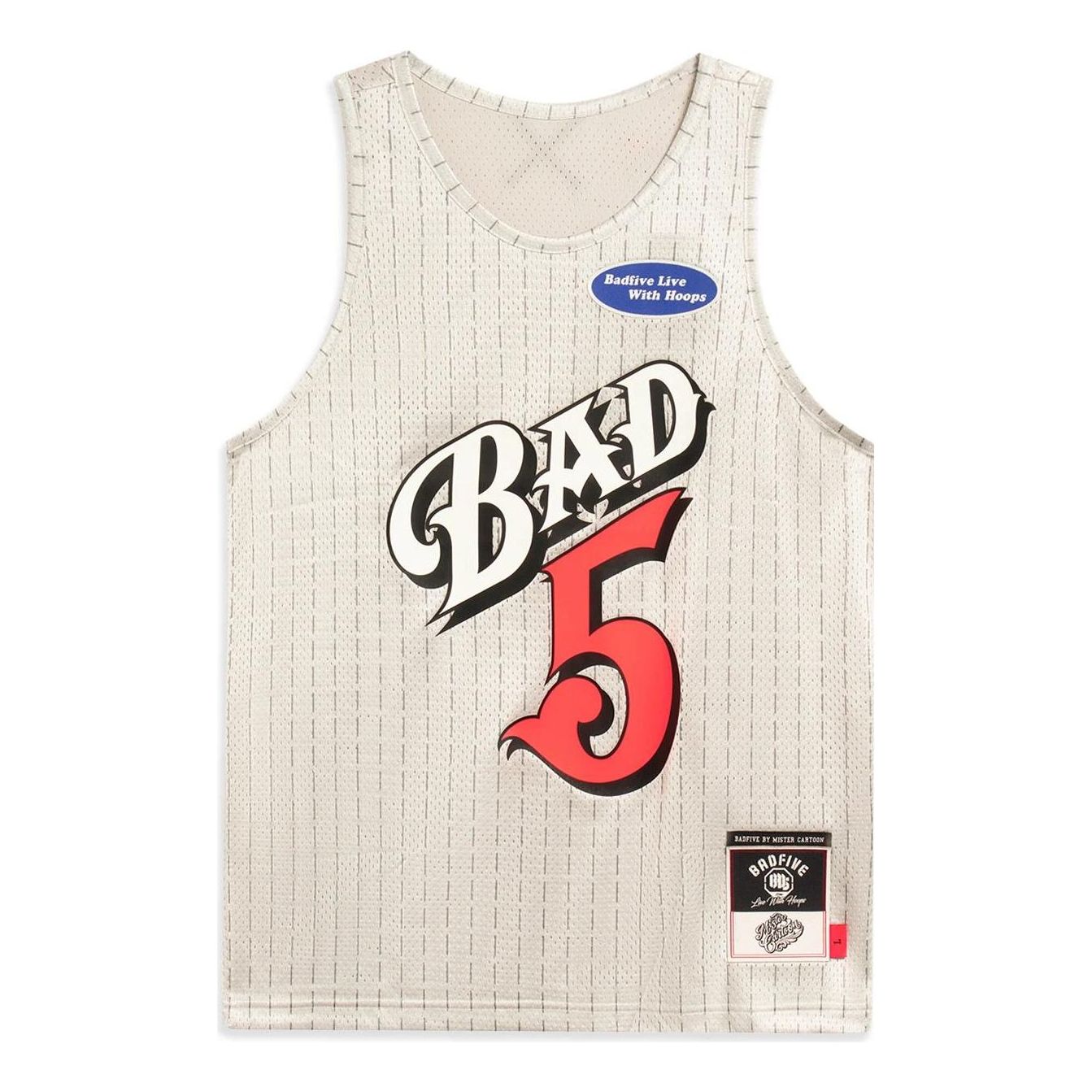 Tanktop Li-Ning Mitchell & Ness BadFive Graphic Basketball Jersey Hvid | AAYT047-7, 0