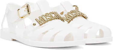 Badetøj Moschino Moschino Jelly Logo Sandals Hvid | MA16501G1M M20 100, 3