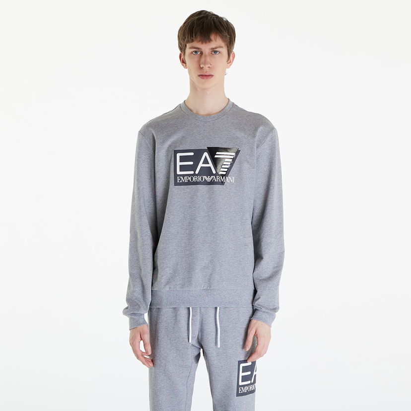 Sweatshirt Emporio Armani EA7 Felpa Medium Grey Melange Grå | 3DPM60PJ05Z3905