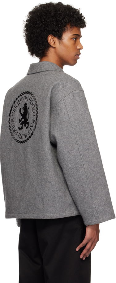 Jakke Neighborhood Melton Zip Work Jacket Grå | 242ZANH-JKM01, 2