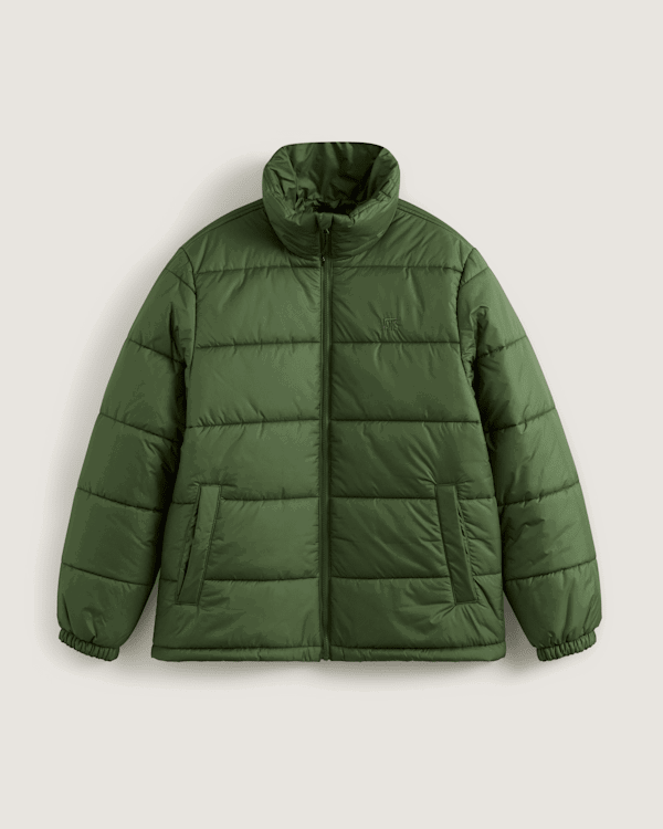 Puffer jakke Vans Hillgate Puffer Jacket Grøn | VN000PJ9EN6