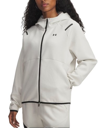 Jakke Under Armour Under Armour Unstoppable Fleece Hooded Jacket Hvid | 1379842-110, 0
