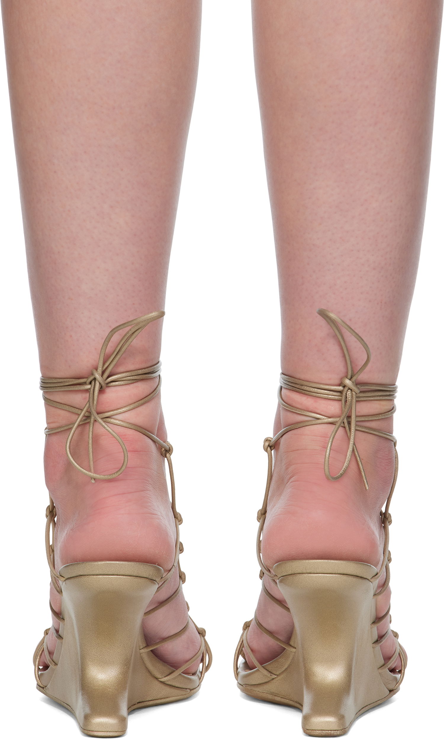 Tilbehør Rick Owens Rick Owens Hollywood Web Cantilever Heeled Sandals Metalisk | RO01E7856 LLPM, 1