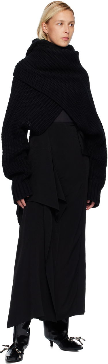 Sweater sacai Oversized Wool Knit Crossover Turtleneck Sort | 25-08201, 3