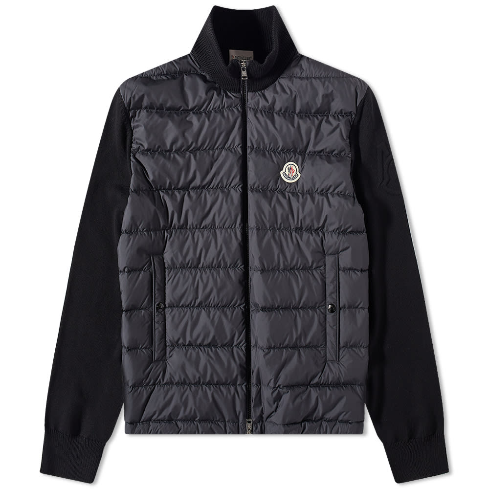 Jakke Moncler Hooded Down Knit Jacket Sort | 9B000-07-M1115-999, 0