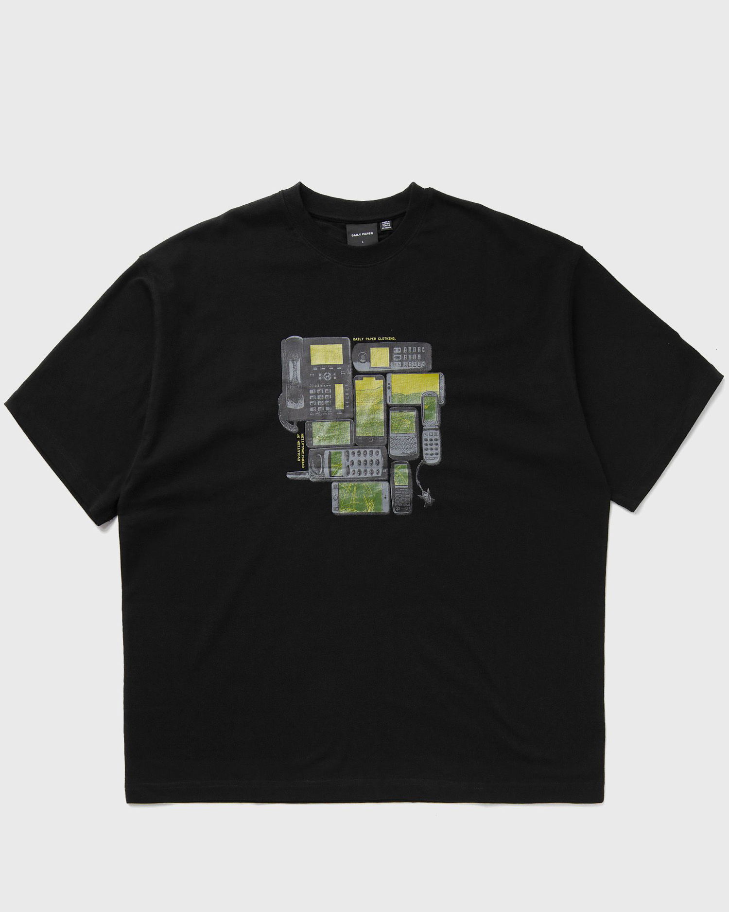 T-shirt DAILY PAPER EVOLUTION OVERSIZED SS TEE Sort | 2421081, 0
