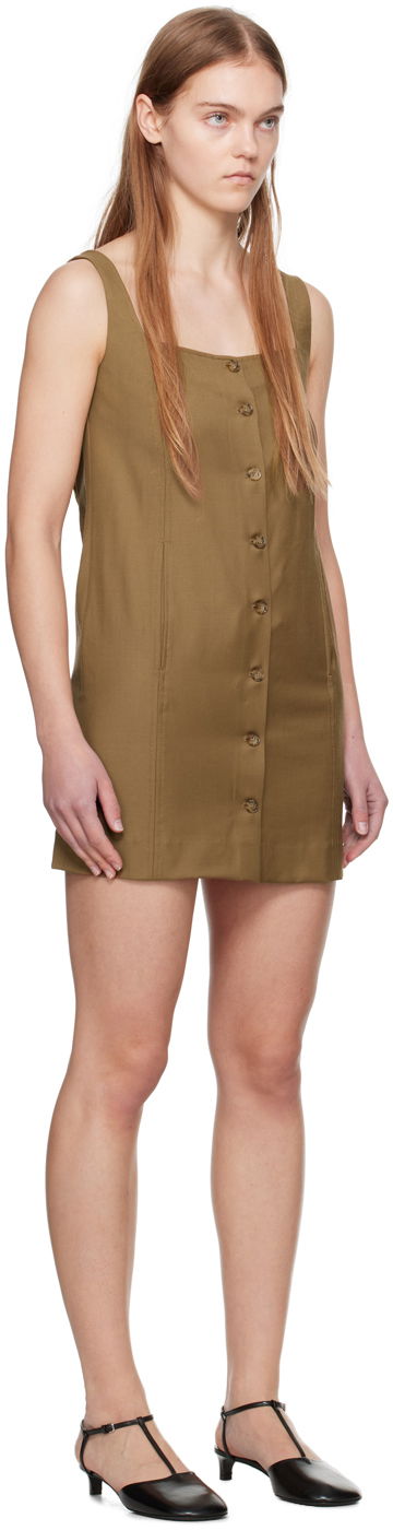 Kjole Loulou de Saison Loulou de Saison Idon Button-Front Minidress Sort | IDON, 4