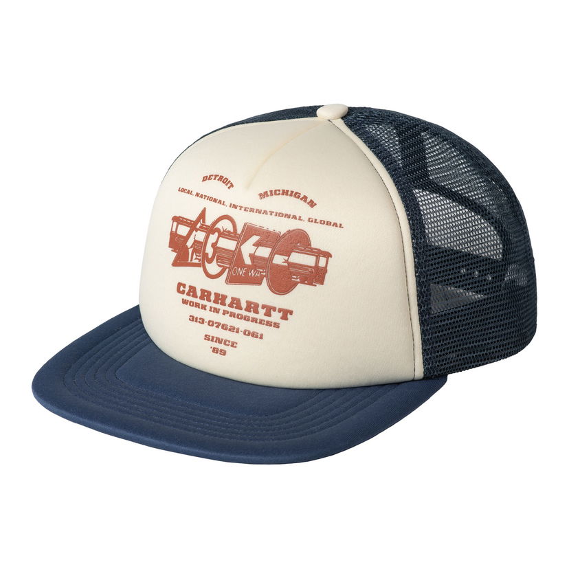 Kasket Carhartt WIP Runaway Trucker Cap Blå | I034358_1