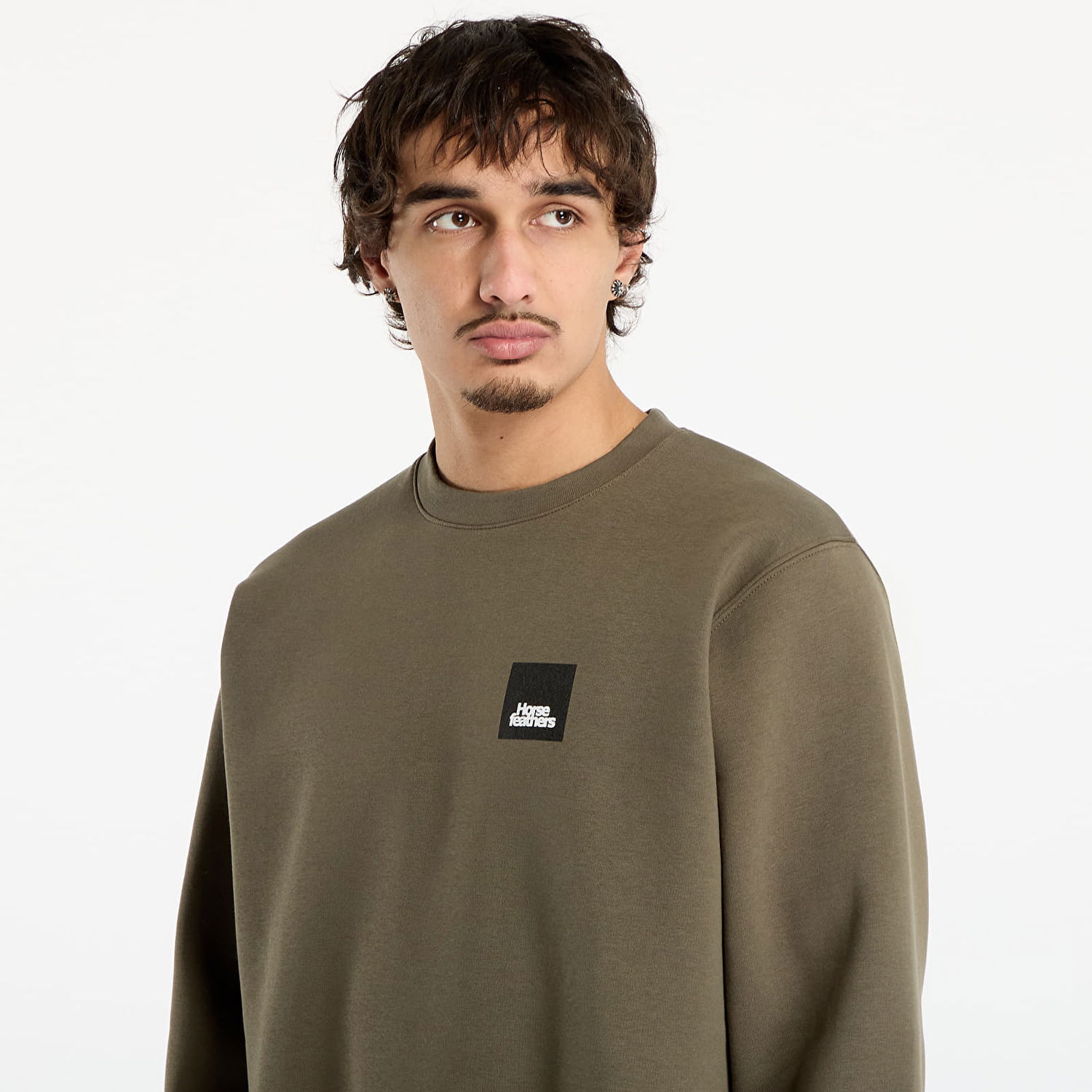 Sweatshirt Horsefeathers Dunk Sweatshirt Grøn | SM1225V, 1